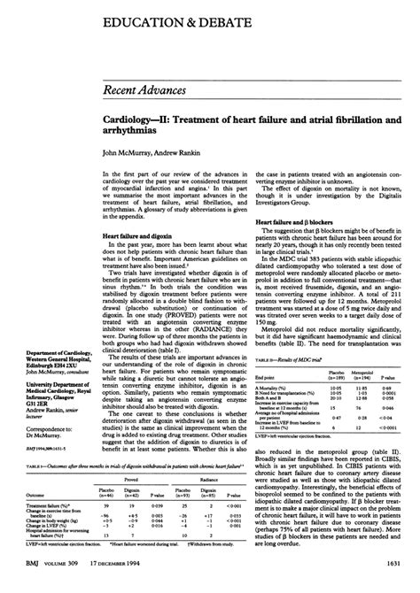 PDF Recent Advances Cardiology II Treatment Of Heart Failure And