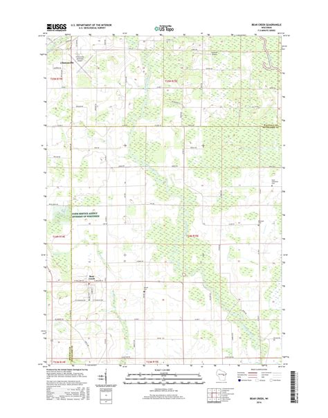 Bear Creek Wisconsin Us Topo Map Mytopo Map Store