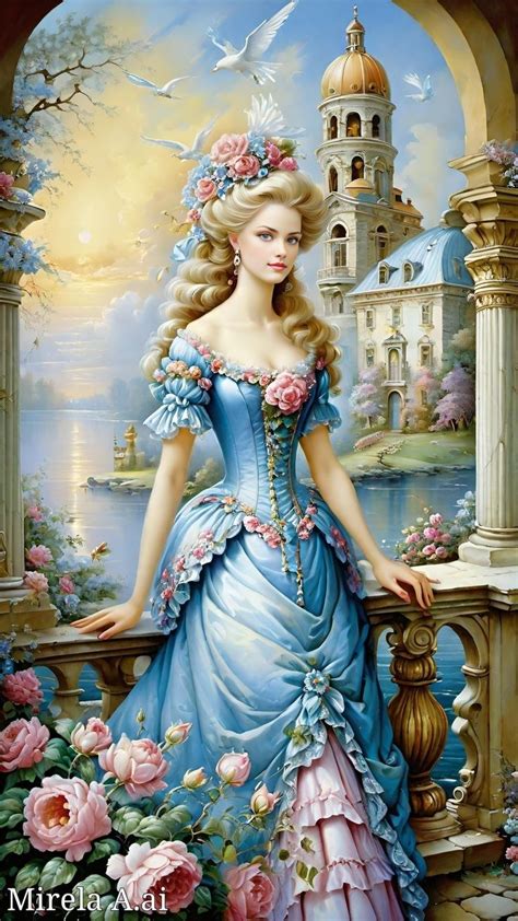 Pin By Marion Engelbrecht On Art Cards In Rococo Fashion Women