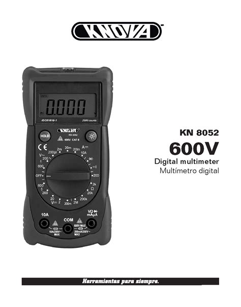 Ficha Tecnica Multimetro Knova Knova Digital Multimeter Mult Metro