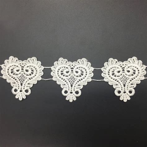 15yards White Water Soluble Embroidery Hollow Lace Fabric Lace Necklace