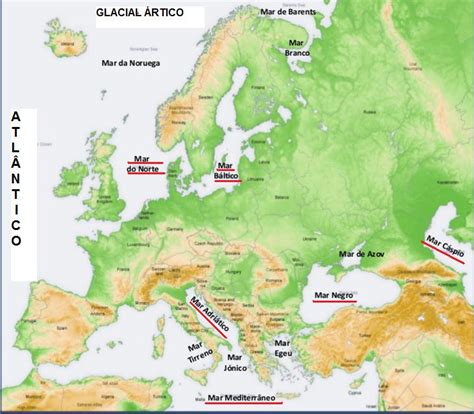 Geografias Principais Mares Da Europa