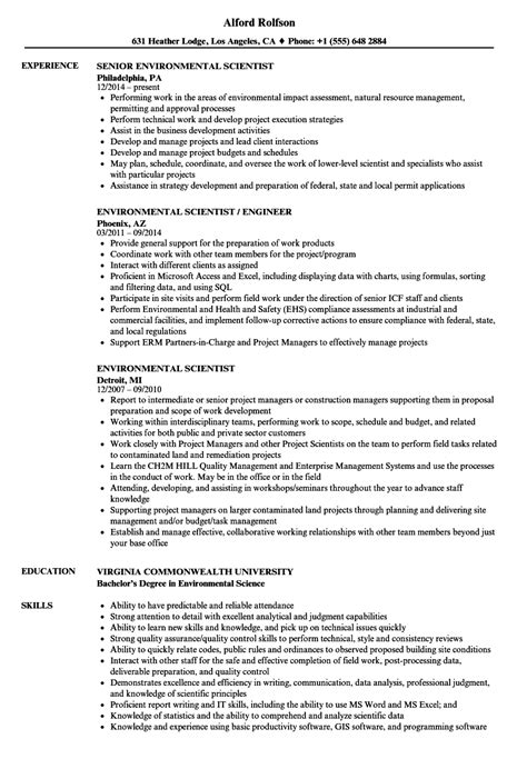 Environmental Science Resume Template