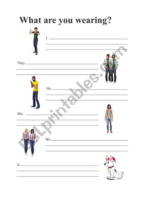 What Are You Wearing Esl Worksheet By Lucia Mantilla