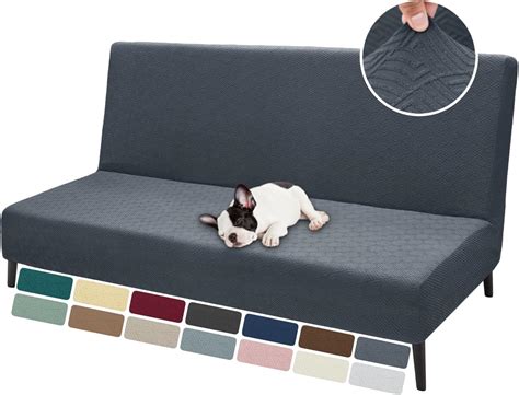 Amazon Solid Colour Armless Sofa Bed Cover Polyester Spandex