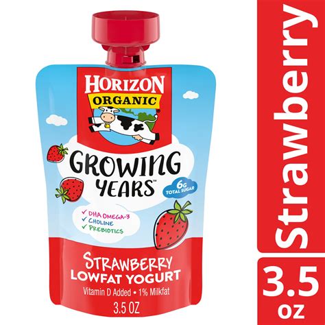 Horizon Organic Growing Years Blueberry Low Fat Yogurt Pouch with DHA ...