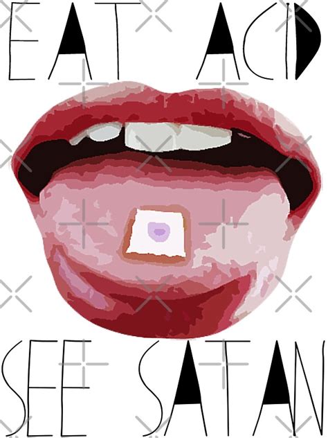 Lsd Eat Acid See Satan Stickers By Hunnydoll Redbubble