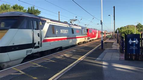 Doubleheaded Class 91 Passing Chester Le Street 06 06 20 Youtube