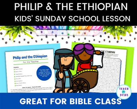 Philip and the Ethiopian Elementary Kids Sunday School Lesson ...