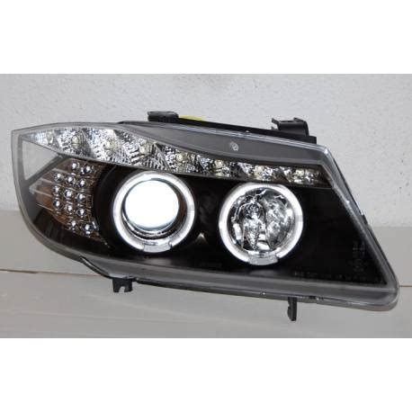 Faros Delanteros Luz De Dia Bmw E Black Intermitente Led