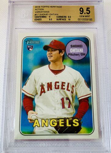 Topps Heritage Shohei Ohtani Rc Action Variation Rookie Card