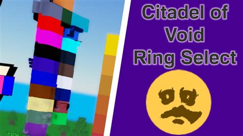 Citadel Of Void Jtoh Ring Select Secret Youtube