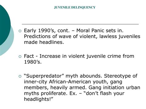 Ppt Juvenile Delinquency Where Weve Been Where We Are And What