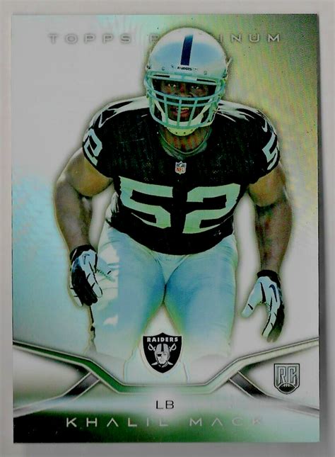 Khalil Mack Topps Platinum Rookie Rc Card Raiders Ebay