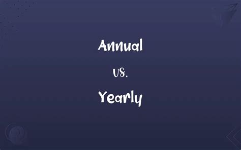 annual  yearly   difference