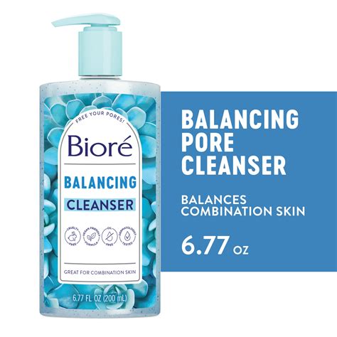 Biore Blue Agave Baking Soda Face Wash Facial Pore Cleanser For