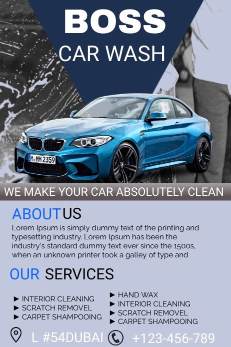 Car Wash Service Template Postermywall