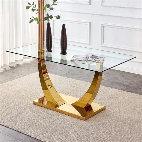 Amazon Goderfuu Glass Dining Table Set For 6 People 63 Inch