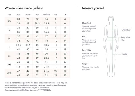 Chest Size Chart Female Australia | edu.svet.gob.gt