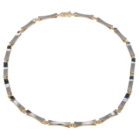 Vintage 18k Gold And White Gold Necklace By Bengt Liljedahl Made Year