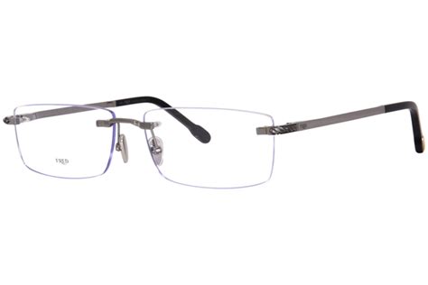 Fred Fg50023u 030 Titanium Eyeglasses Mens Shiny Endura Gold Rimless