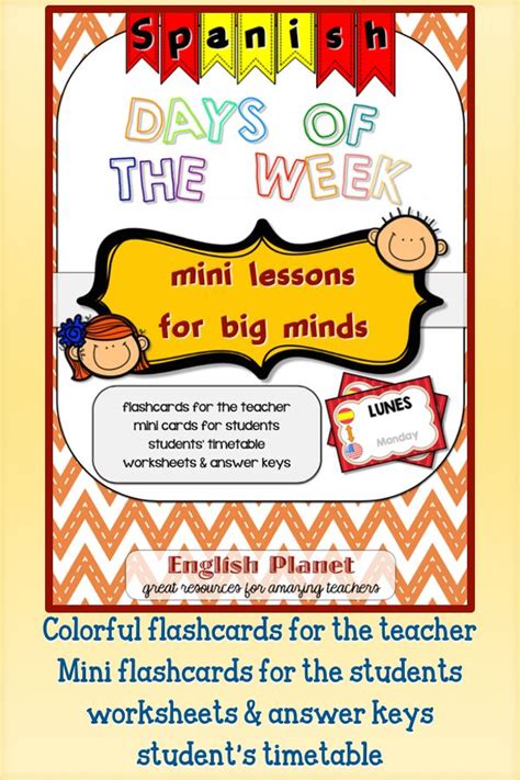 Days of the week in Spanish (flashcards & worksheets) | Classroom ...