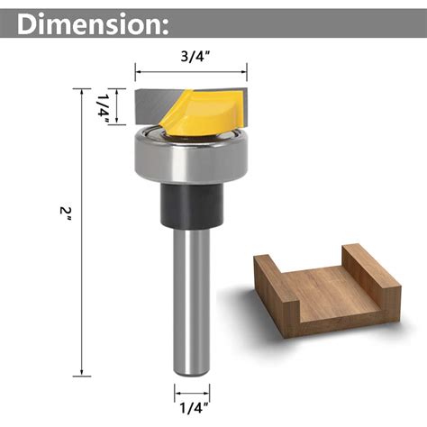 Snapklik Yakamoz Inch Shank Template Router Bit Bearing Flush