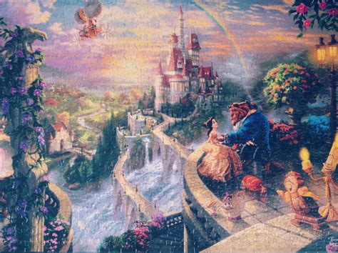 Thomas Kinkade Beauty And The Beast Puzzle Guide | Puzzle Tips and Tutorial