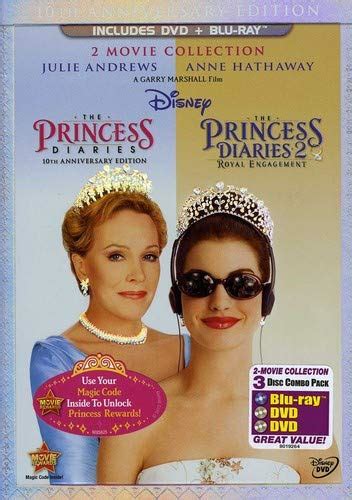 The Princess Diaries Two Movie Collection Three Disc Combo Blu Raydvd Combo In