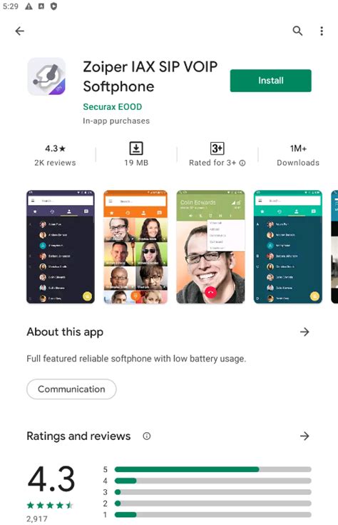 configuring  zoiper softphone  android unitalk