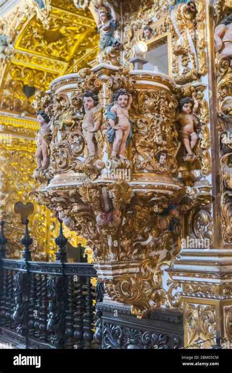 Sao Francisco Church Interior Salvador Bahia State Brazil Stock