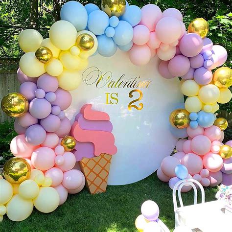 Colorful Ice Cream Celebration Balloon Birthday Wedding Etsy