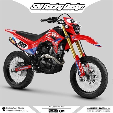 Jual Decal Stiker CRF 150 L Full Body Warna Merah Biru Mix Putih Hitam