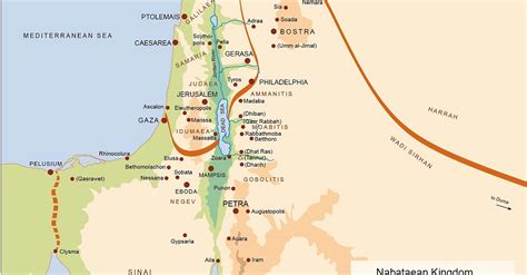 Map of the Nabatean Kingdom (Illustration) - World History Encyclopedia