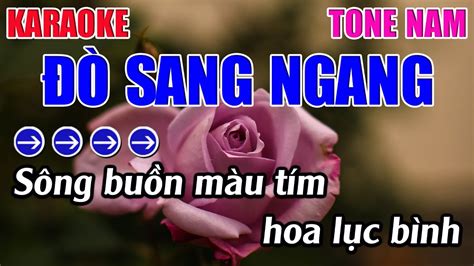 Đò Sang Ngang Karaoke Tone Nam Karaoke 9999 Beat Mới YouTube