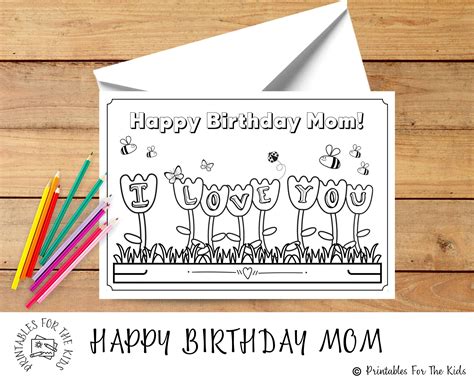 Birthday Card for Mom Happy Birthday Mom Card Printable - Etsy