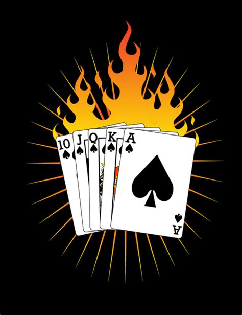 Playing Cards With Flame Vector Material Free Download