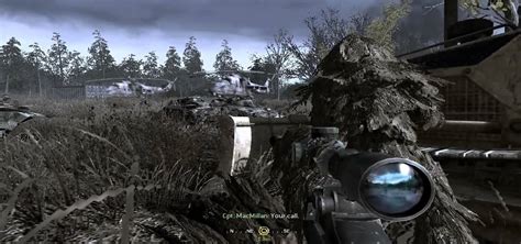 CoD 4 All Ghillied Up Sniper Mission YouTube