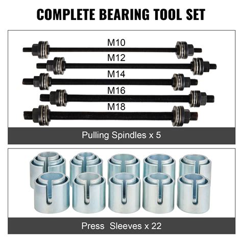 Vevor Pcs Pull And Press Sleeve Kit Steel Removal Installation