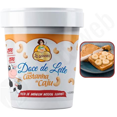 Pasta De Amendoim Integral 1kg Doce De Leite C Castanha De Caju La