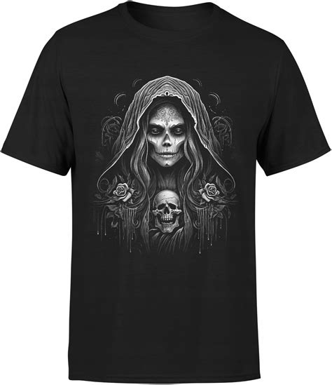 Koszulka M Ska Z Nadrukiem Santa Muerte Goth Roz S T Shirt M Ski Tshirt