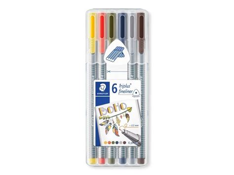 Staedtler Triplus Fineliner Etui Chevalet Staedtler Box 6 Feutres