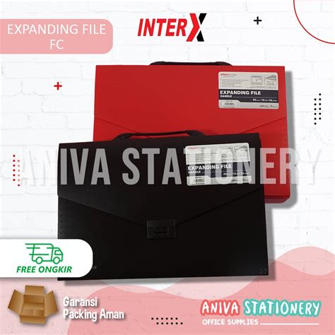 Jual INTERX EXPANDING FILE WITH HANDLE FOLIO TAS DOKUMEN MAP SEKAT