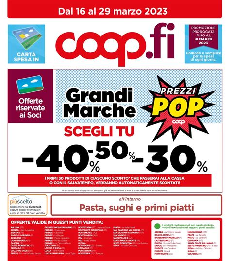 Nuovo Volantino Coop Fi Grandi Marche Dal Al Marzo Attivo