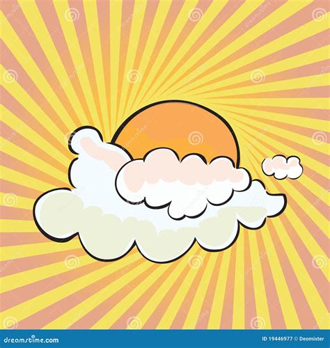 El sol y las nubes ilustración del vector Ilustración de sunlight