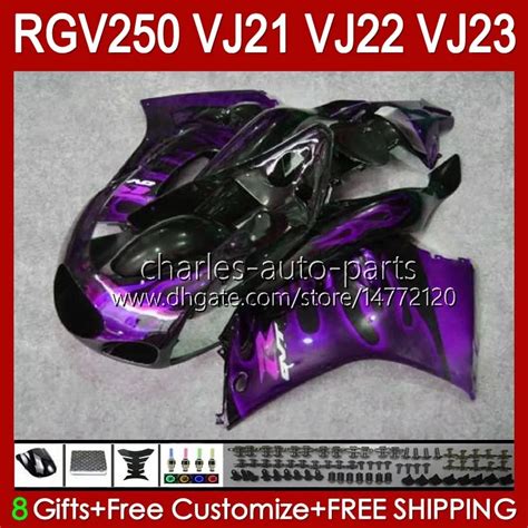 OEM Bodywork For SUZUKI RGV250 VJ21 RGVT Purple Flames RGV 250CC 250 CC