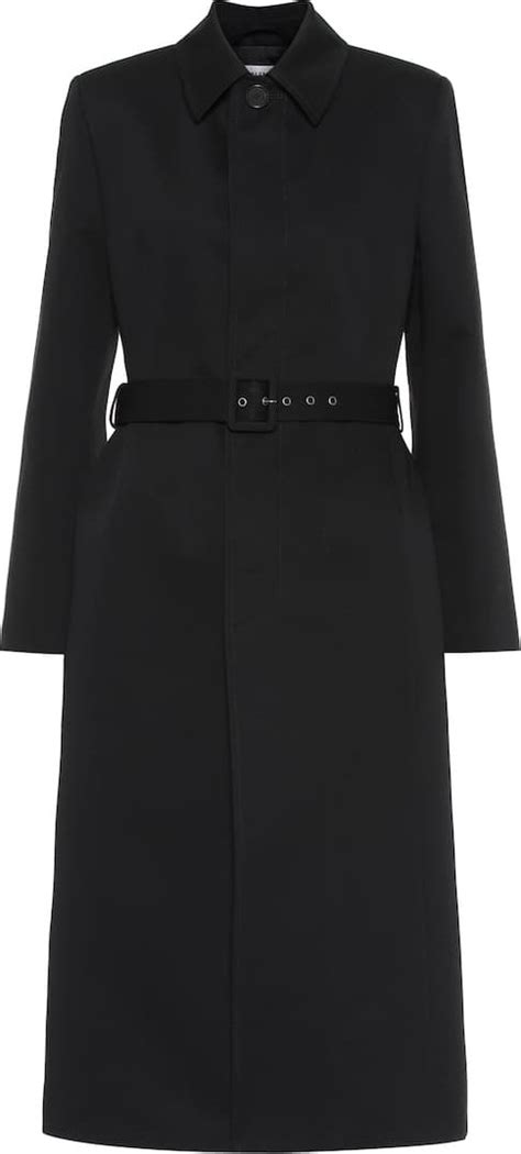 Balenciaga Hourglass Cotton Twill Trench Coat Luxed