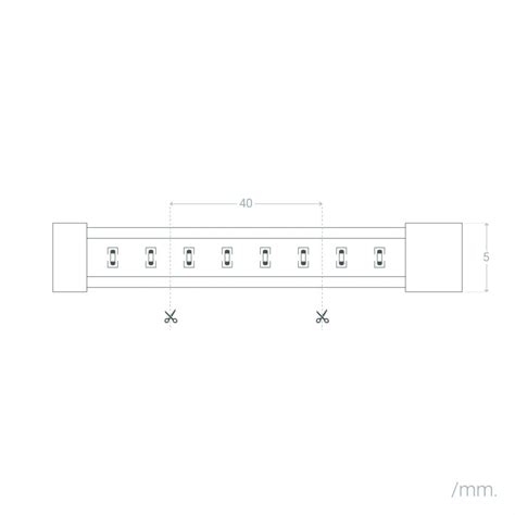 5m 24V DC 385 LED M IP20 CRI90 Super Narrow COB LED Strip 5mm Wide Cut