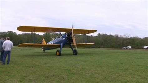 Stearman Biplane Takeoff Landing Youtube