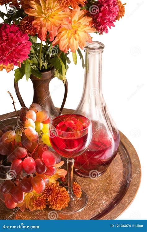 Bouquet and wine stock photo. Image of flora, culture - 12136074